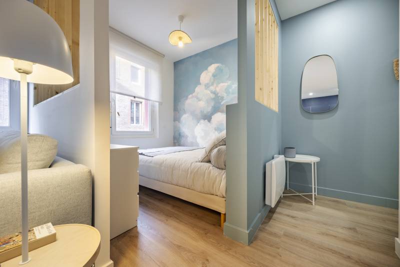 Transformation d'un studio de 26m² en T1 Bis pour mise en location courte durée à Toulouse quartier Saint-Aubin