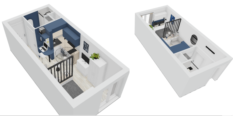 Transformation d'un studio en T1 bis à Toulouse quartier Canal du Midi