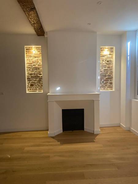 Encadrement en plaque de plâtre cheminée