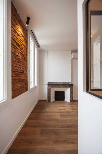Transformation studio en T1 Bis 31 m² quartier Capitole à Toulouse dans un immeuble entièrement rénové