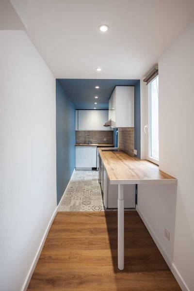 Transformation studio en T1 Bis 31 m² quartier Capitole à Toulouse dans un immeuble entièrement rénové